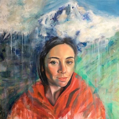 En los Himalayas. Óleo sobre lienzo 100x120cm